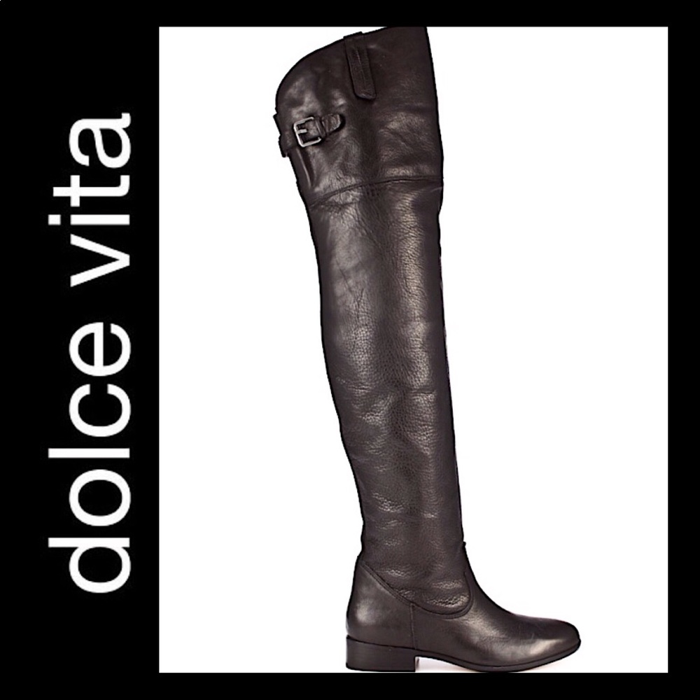 Dolce Vita Black Over The Knee Thigh Boot Size 6